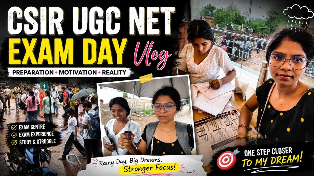CSIR UGC NET Exam Day Vlog 2026 | Rainy Day | Real Exam Experience