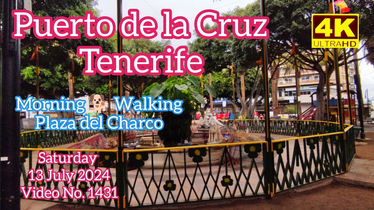 Tenerife 🏝️ Puerto de la Cruz Plaza del Charco Morning 13 July 2024