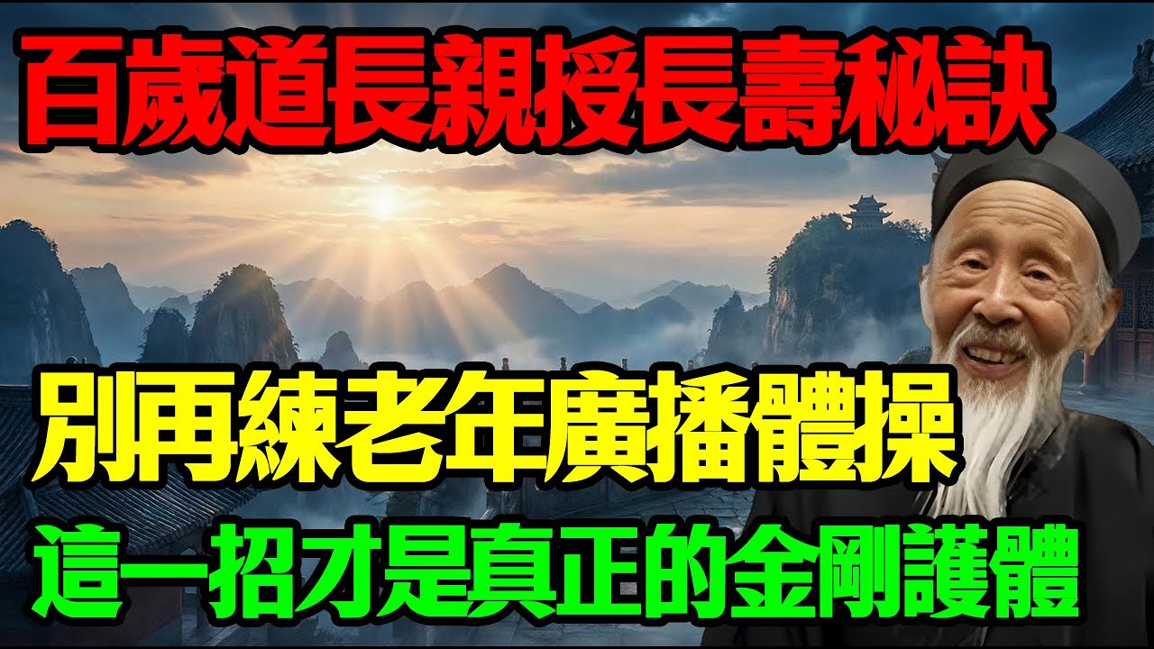 百歲道長張至順親授長壽秘訣：全真龍門派“保命符”首次公開！別再練“老年廣播體操”了，這一招才是真正的金剛護體！