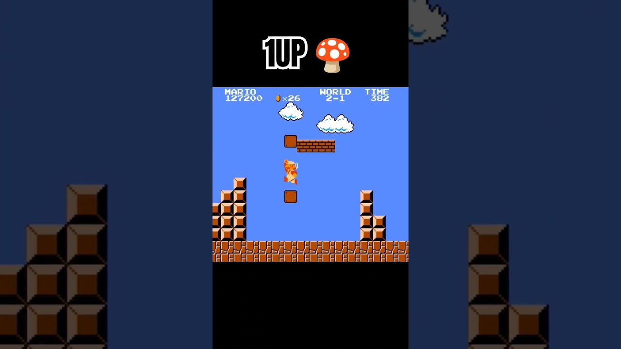 Super Mario Bros. NES: all 🪙 in World 1-3 Unlocks 1UP 🍄 in World 2-1