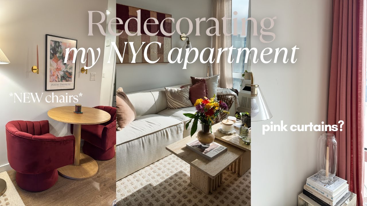 Decorating my NYC 1 bedroom Apartment | New Chairs, Finishing Touches