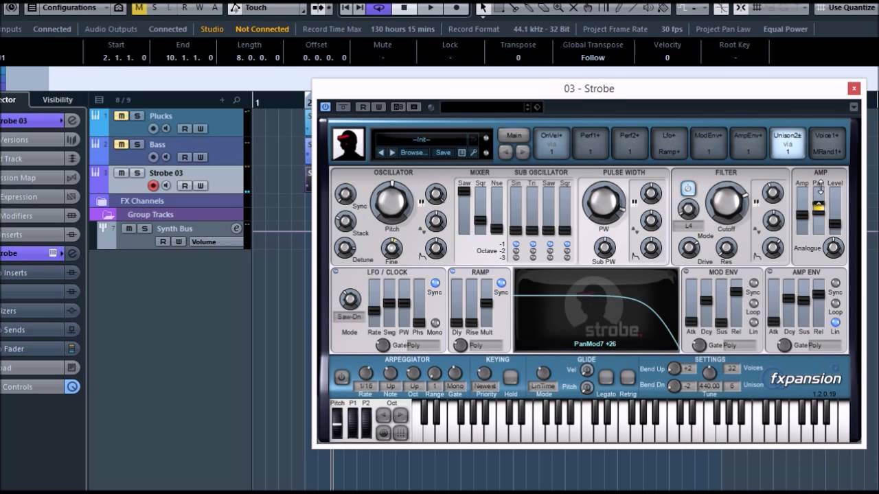 Sound Design 02 - Unison Plucks in Strobe