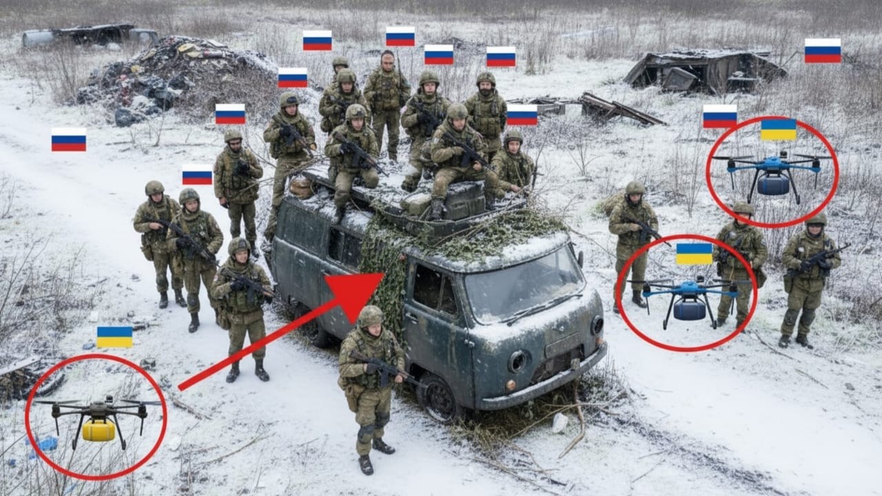 Big Update: Dozens of Russian Troops Spotted Amid Ukrainian FPV Drones
