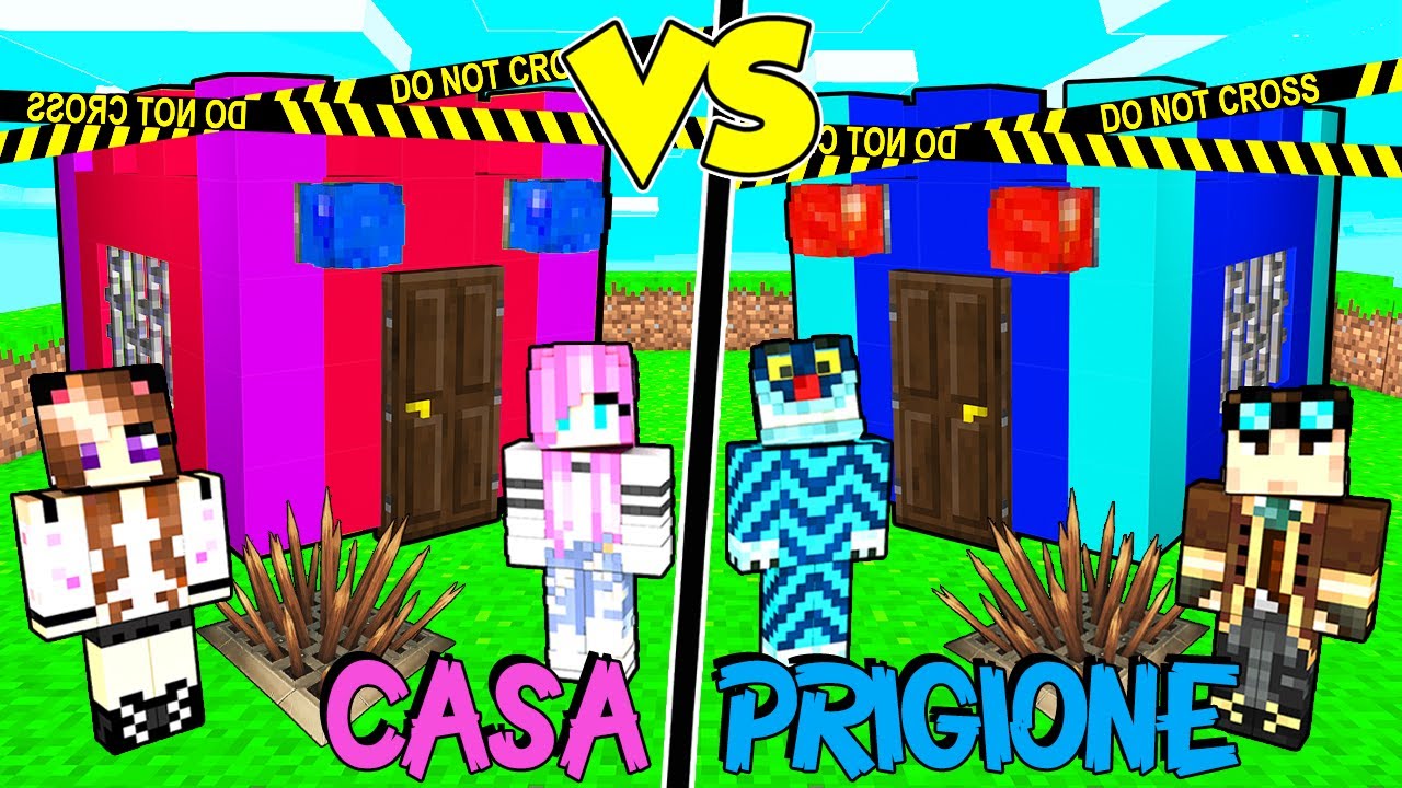 CASA PRIGIONE MASCHI CONTRO FEMMINE SU MINECRAFT!!