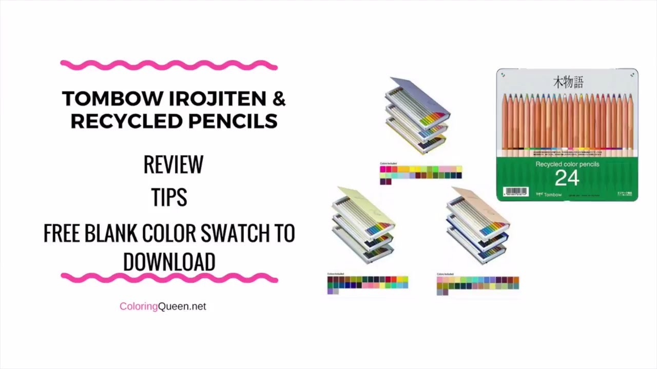 Tombow Irojiten Colored Pencils & Tombow Recycled Pencils Review + Tips