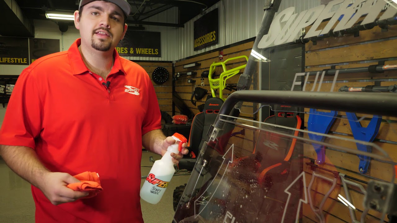 How to clean a UTV / Side x Side Windshield | SuperATV