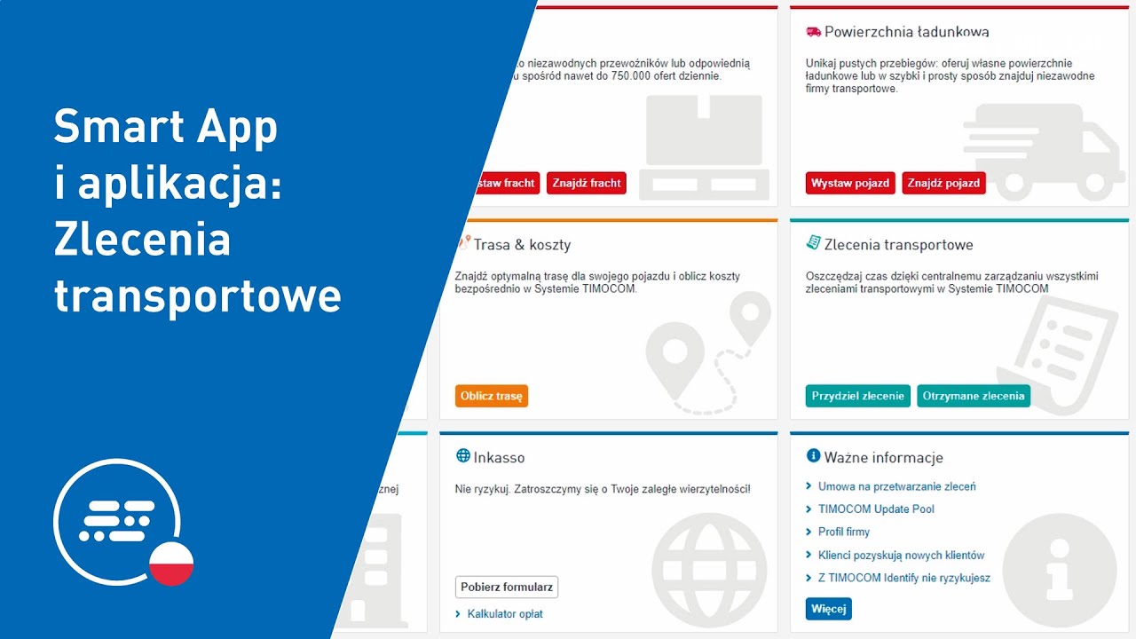 Smart App i aplikacja: Zlecenia transportowe