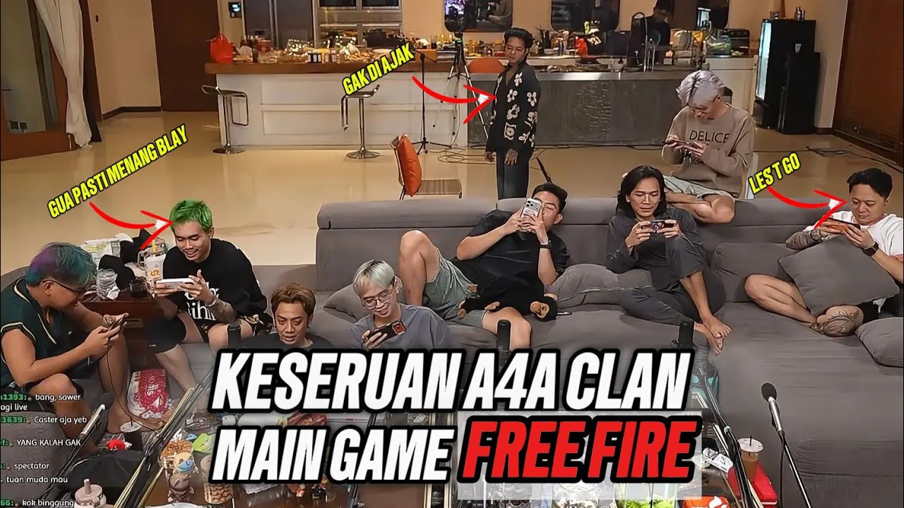 KESERUAN AAA CLAN MAIN FREE FIRE - YB LIVESTREAM #yb #marapthon #aaa 