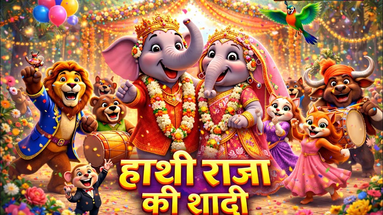 Haathi Raja Ki Shaadi 🐘💍 | Jungle Wedding Song for Kids | Harsh TV