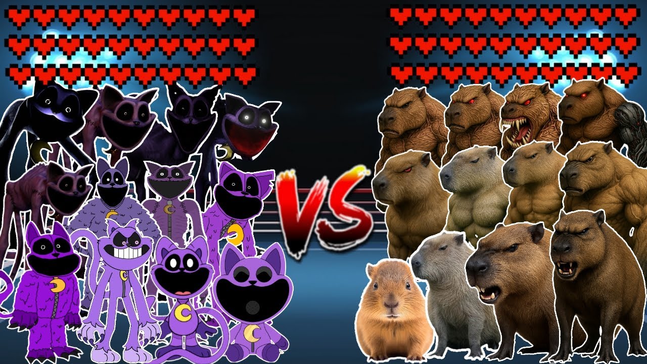 Catnap Monster Evolution vs Capybara Monster Evolution! Meme battle