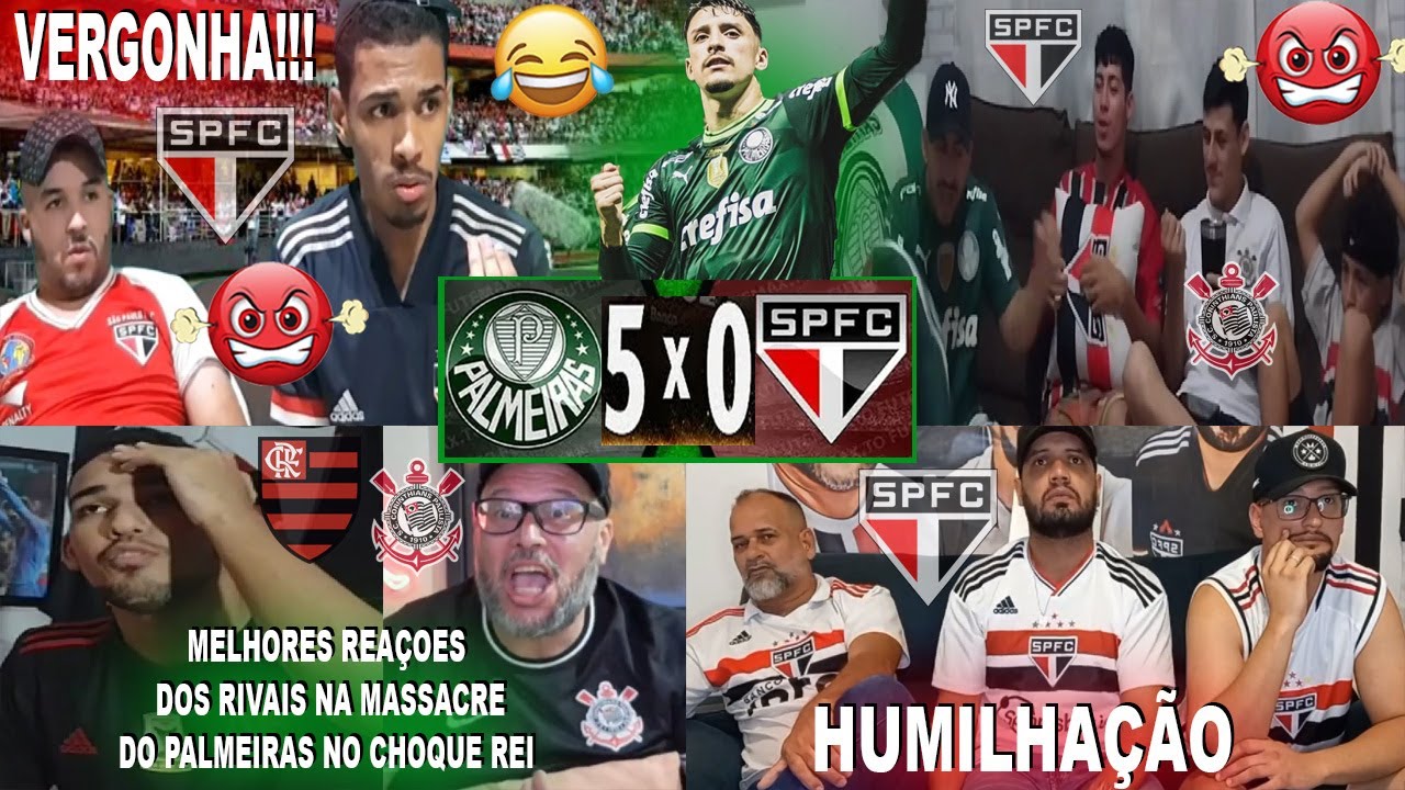 MELHORES REAÇOES DOS RIVAIS AO PALMEIRAS 5X0 SÃO PAULO COM GOLS DO PIQUEREZ , BRENO LOPES E ROCHA