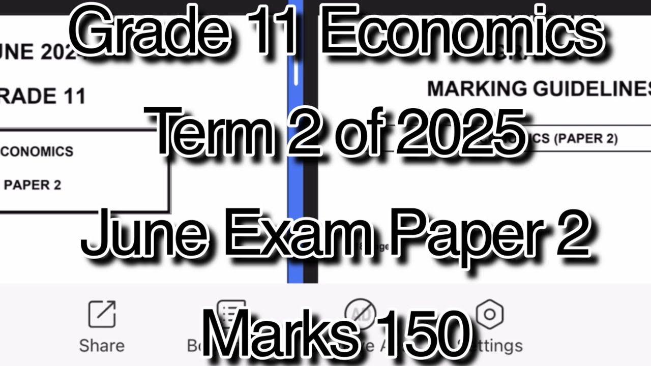 Grade 11 Economics Term 2 | May June Exam Paper 2 (150 Marks) Possible Essays