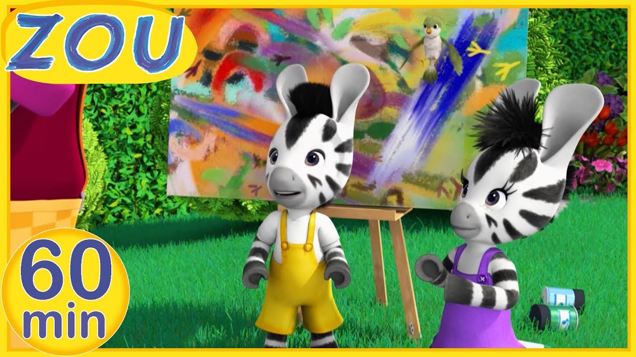 Zou em Português 🎨 ZOU ARTISTA 🎬 60 min COMPILAÇÃO | Desenhos para crianças
