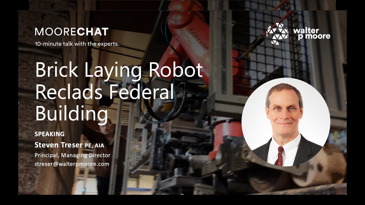 Brick Laying Robot Reclads Federal Building