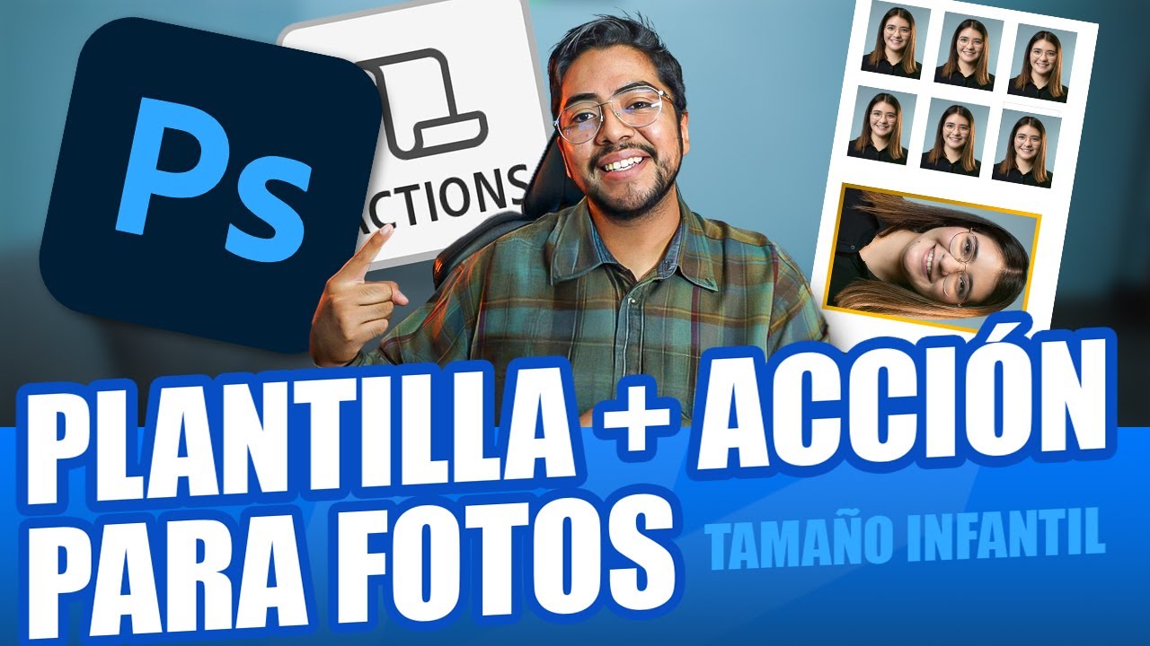 Plantilla & Acción de PHOTOSHOP para fotografías infantiles y regalos