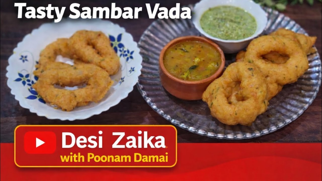 Crispy Home Made Sambar Vada | Soft Inside, Crunchy Outside 😋