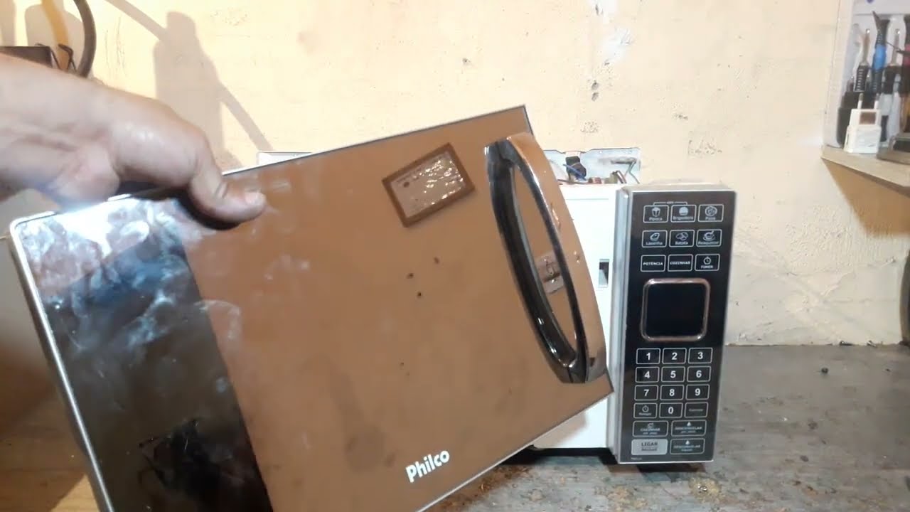 Como tirar a porta microondas Philco pme25 (3,6)