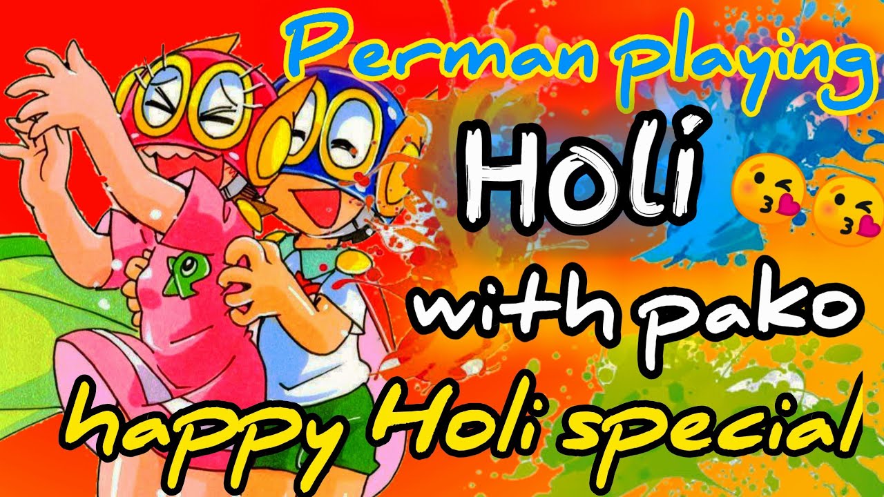Perman love pako Perman New Hindi episode / Holi special video/ Perman playing Holi with pako