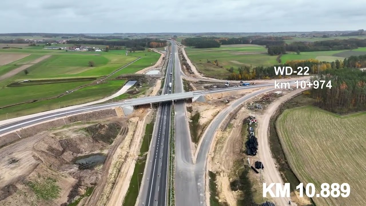 S61 Łomża – Kolno - film z powietrza - Październik 2024