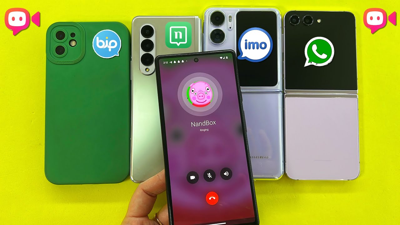 Social Media WhatsApp+BIP+NandBox+IMO+JusTalk Incoming Outgoing Call Samsung, Pixel, iPhone, OPPO