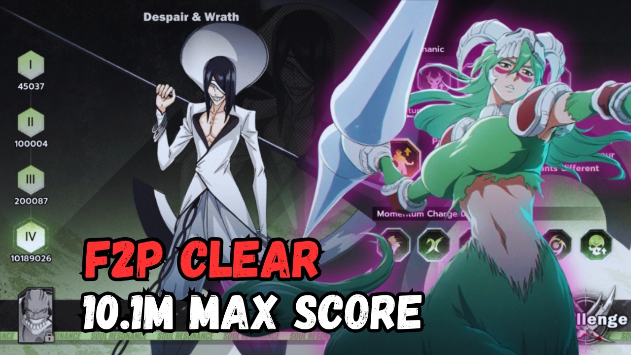 10.1 Million - Despair & Wrath (New Strat) F2P Account | BLEACH: Soul Resonance