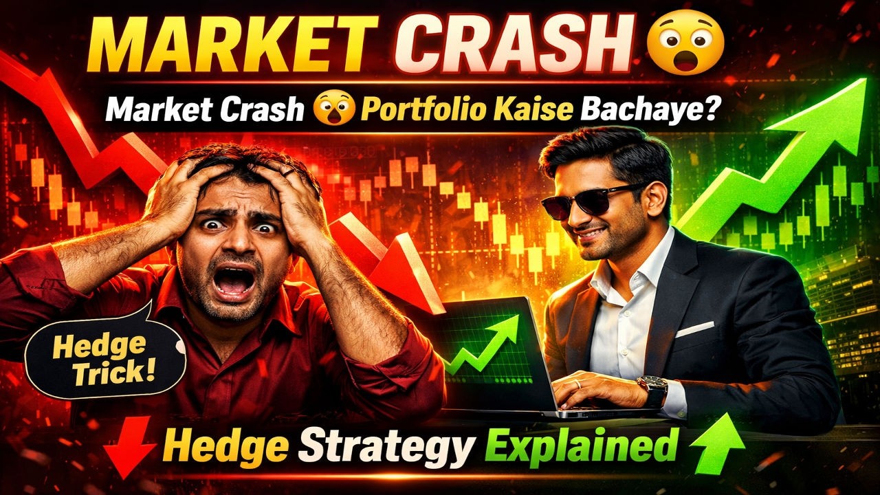 Market Crash 😱 Portfolio Kaise Bachaye? Hedge Strategy Explained (India)