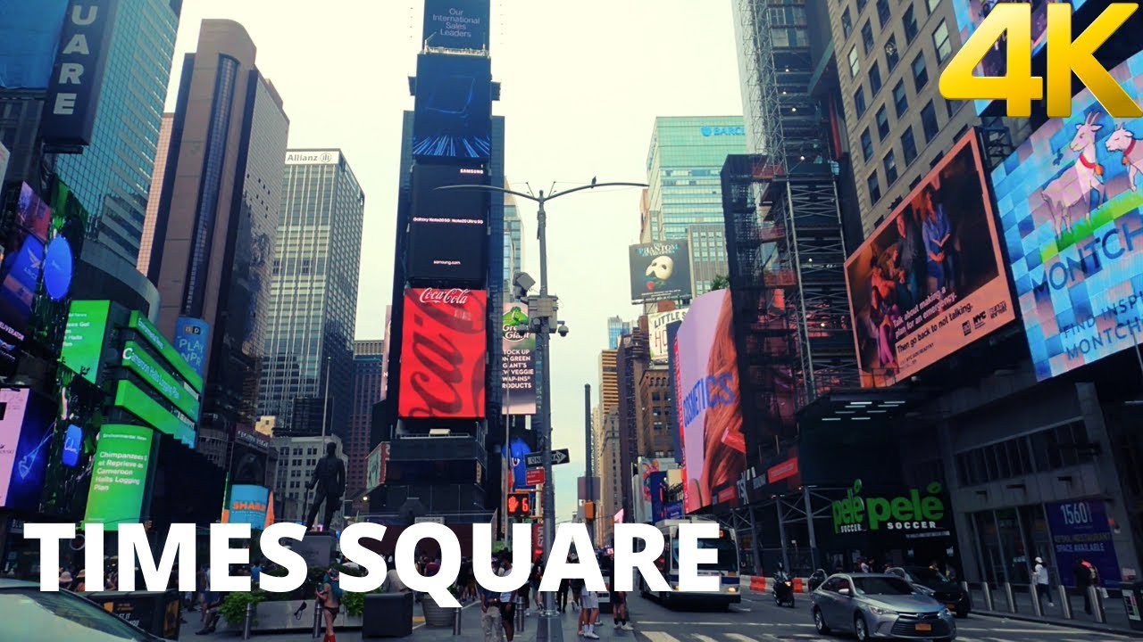 Walking in Times Square New York