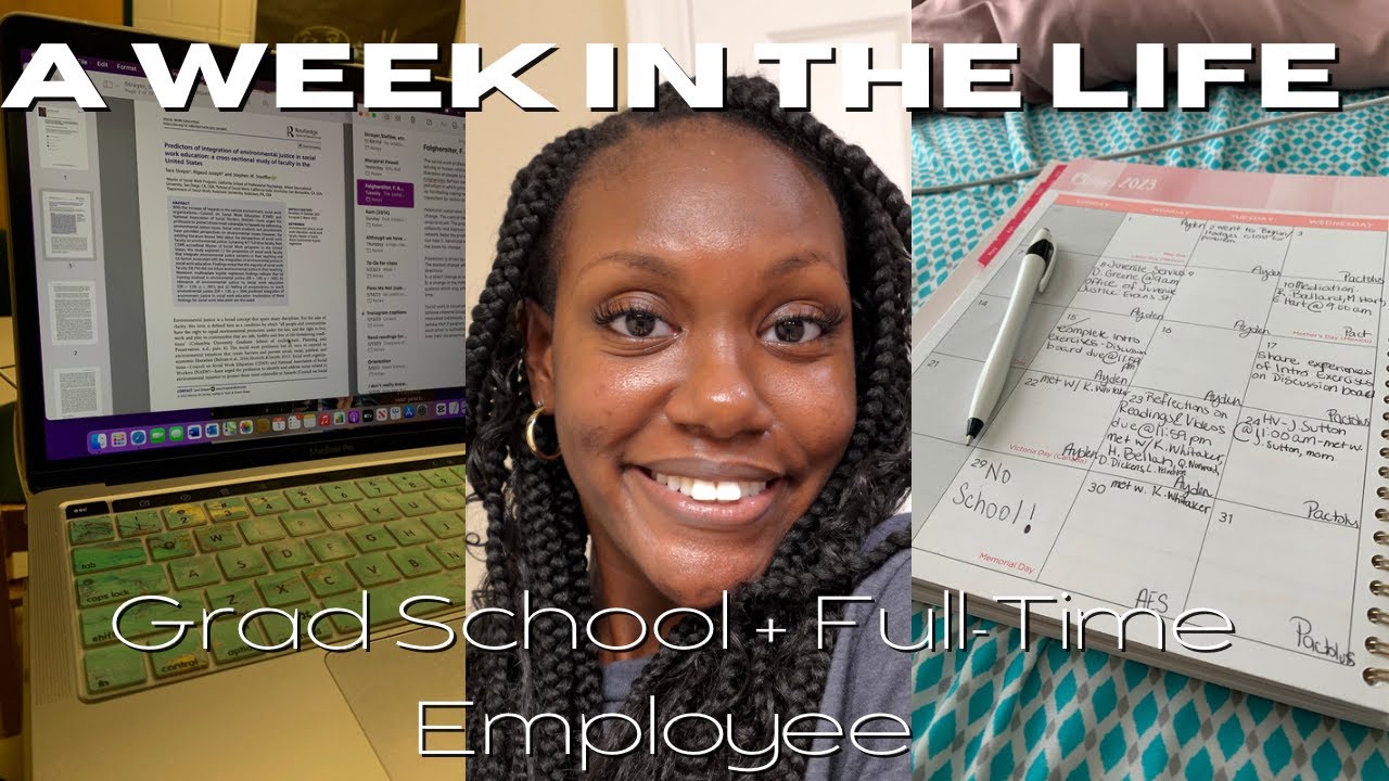 a productive week in the life of a msw grad student♡| working, assignments, staying consistent