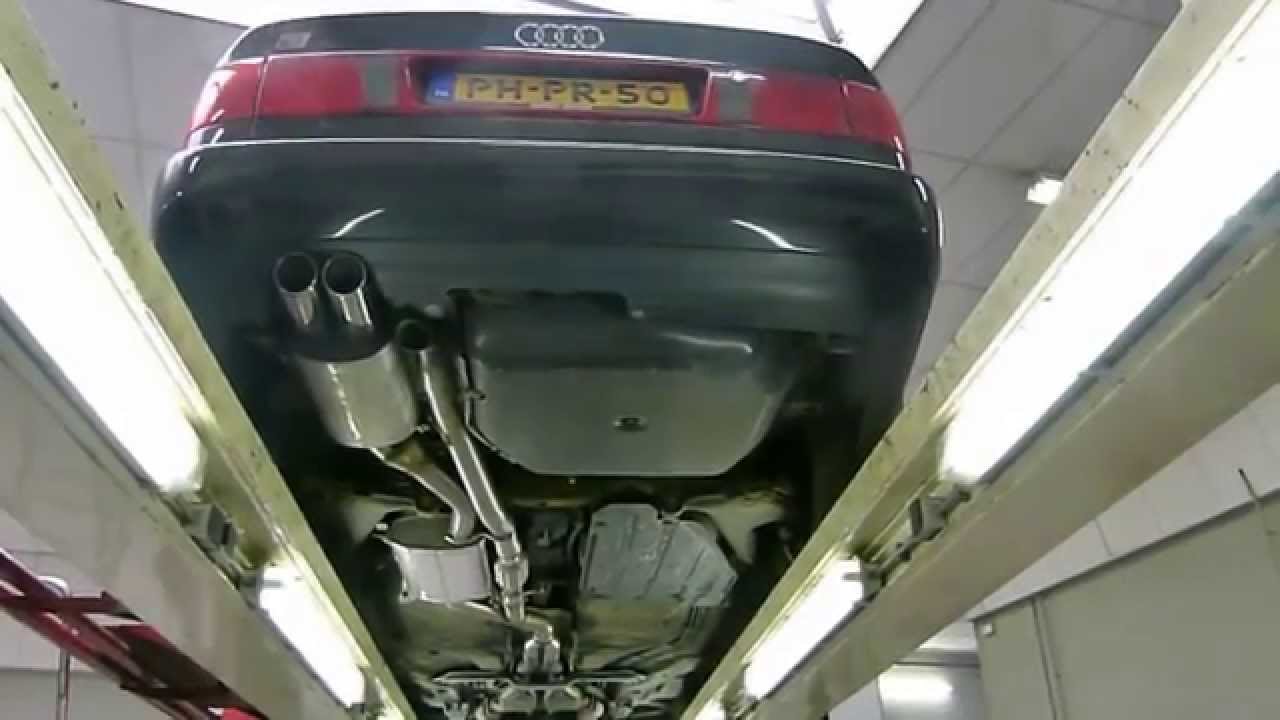 Audi S6 Plus C4 maatwerk RVS uitlaatsysteem met klep van EPS Uitlaten BV
