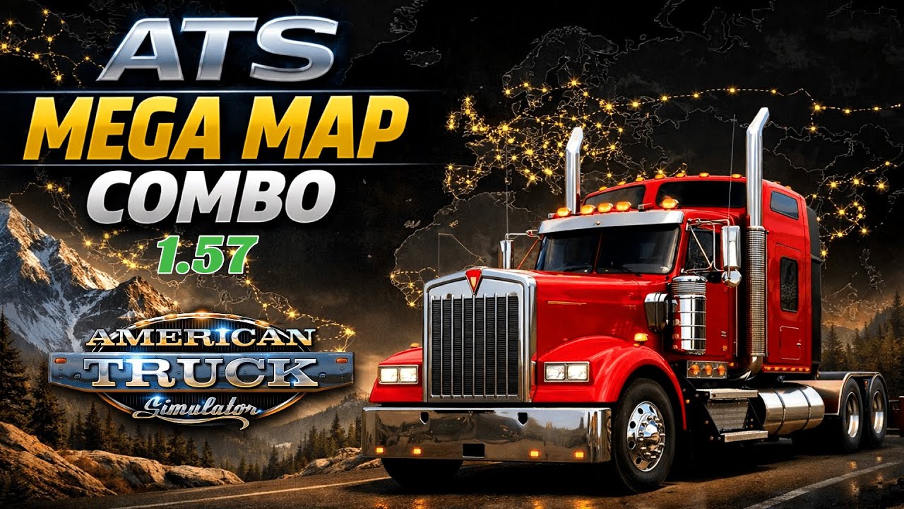 ATS 1.57 Mega Map Combo | Promods | Beyond | More America Cities | Reforma | Coast To Coast And More