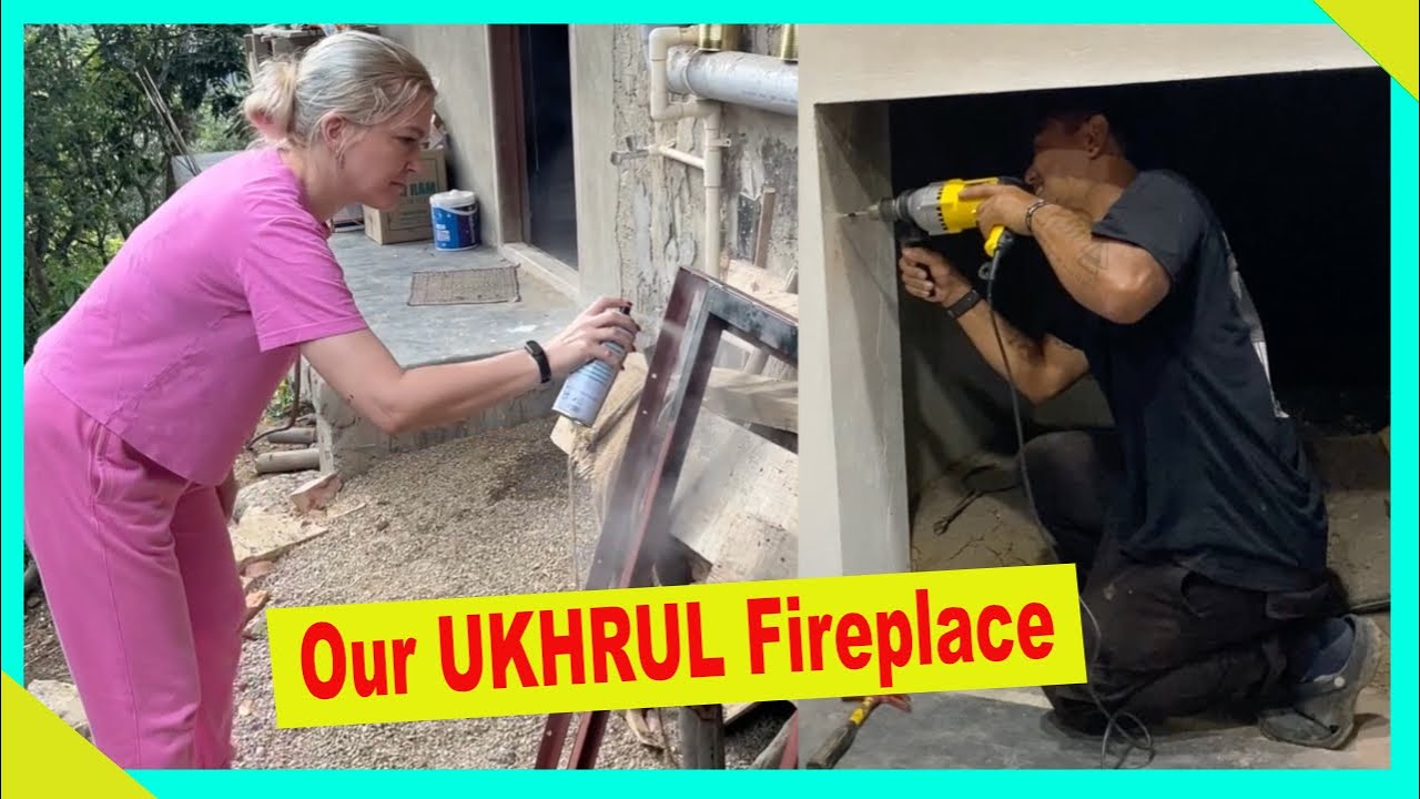 Making fireplace in UKHRUL VLOG233 | TheShimrays