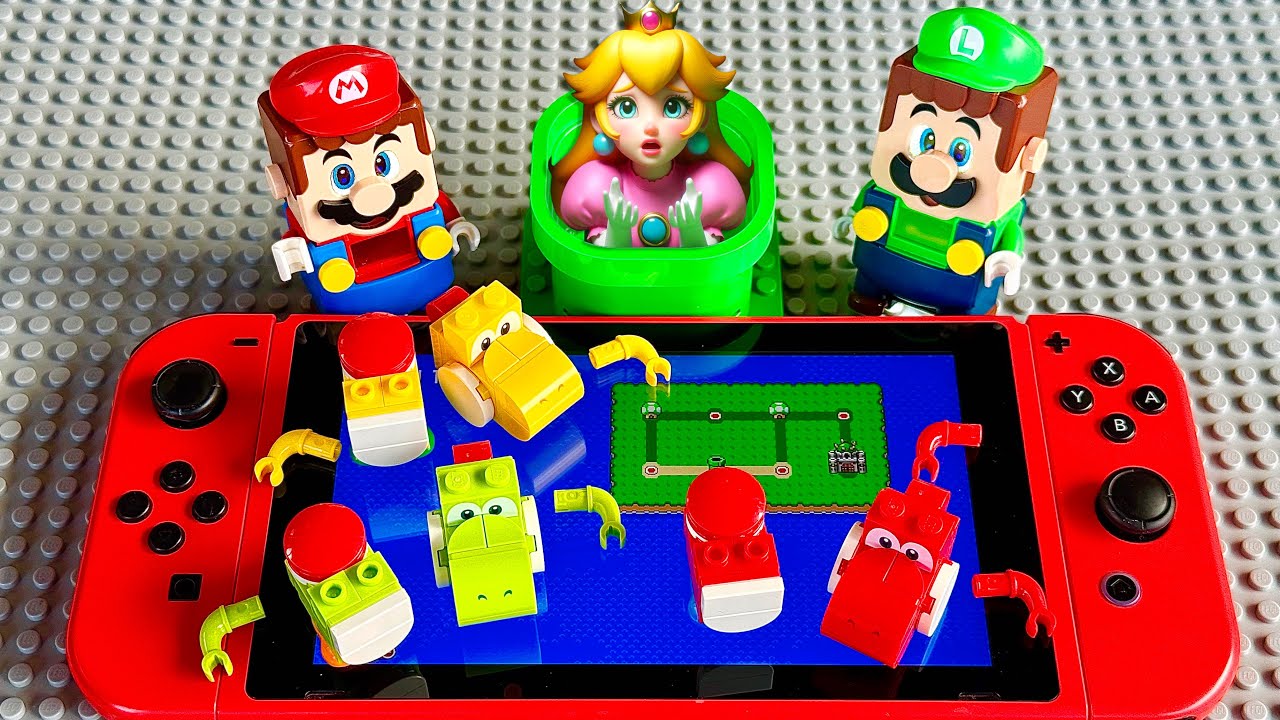 Mario and Luigi need 3 green mushrooms to save the Yoshis and Peach  #legomario