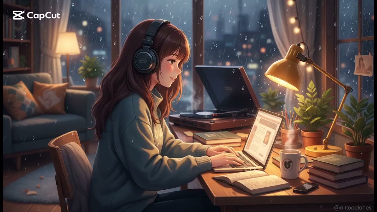 공부 집중력 UP! 로파이 비트 ☕ Lo-fi Girl 비오는날 Chill 스터디 뮤직