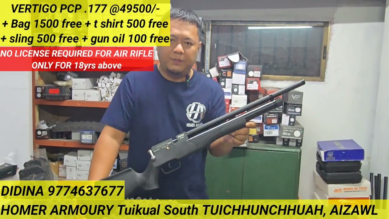 VERTIGO PCP .177 !!! LATEST PCP COMPANY IN INDIA !! KOREAN TECHNOLOGY!! SHOT COUNT TURU LUTUK