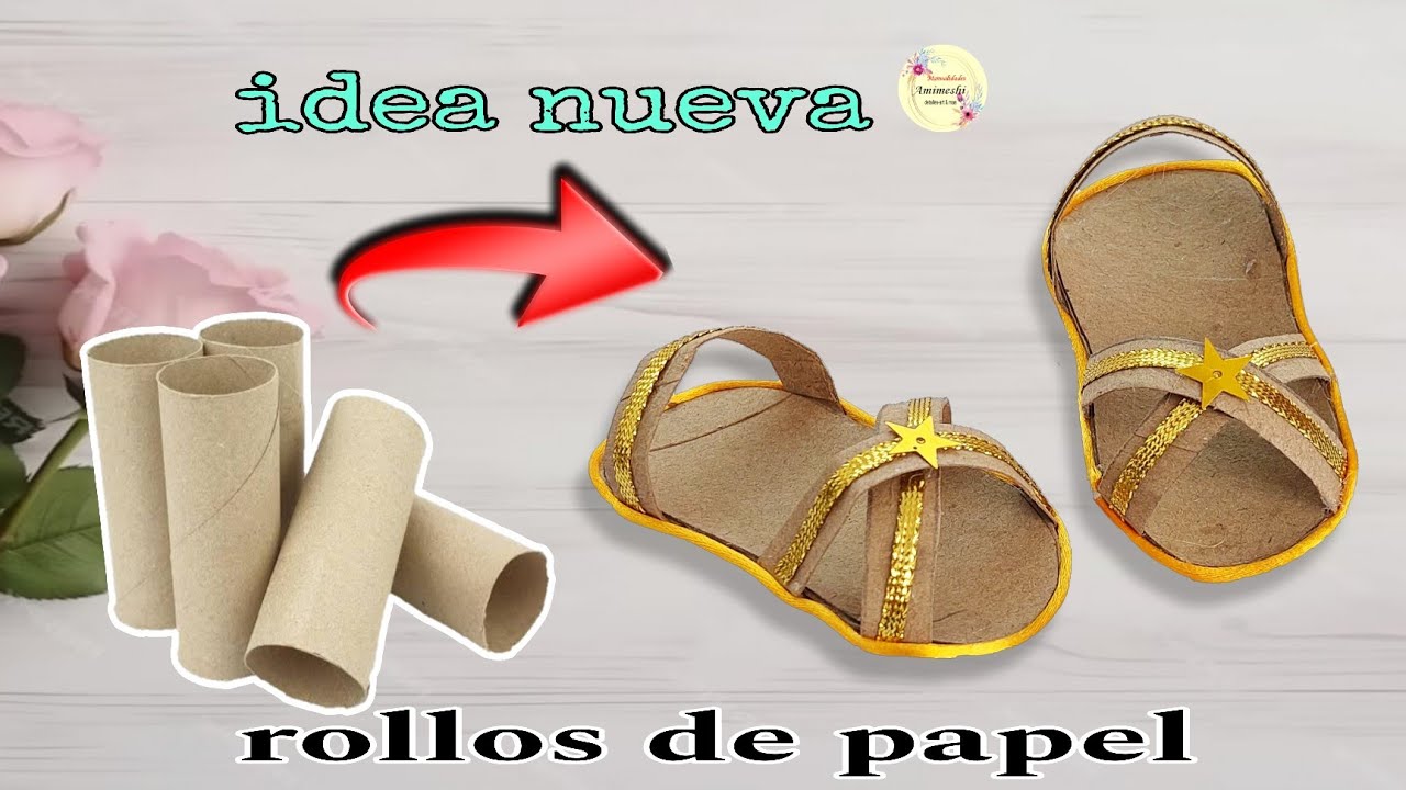 💡 ideas hermosas de reciclaje sandalias con rollos de papel higiénico ❤️♻️