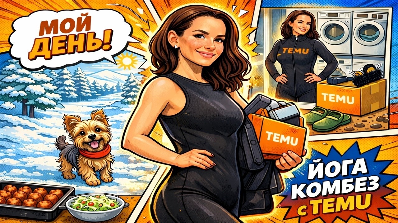 Обычный день: дом, работа и йога-комбинезон с TEMU