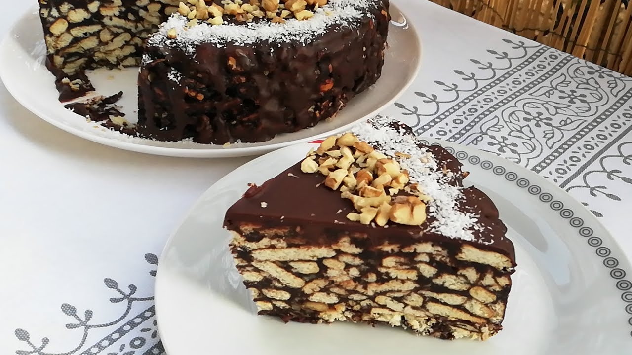 Бисквитена Торта тип сладък салам I No-Bake Biscuit Cake Recipe I Приятен Апетит