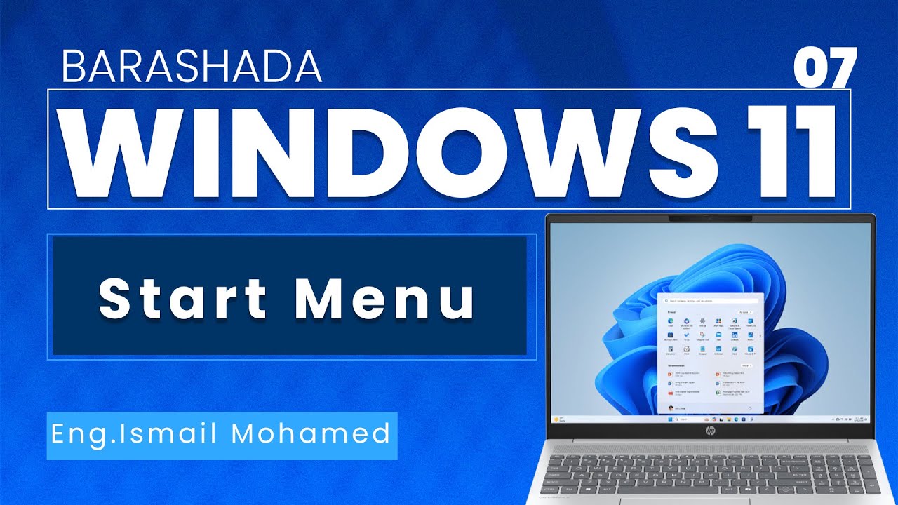 Barashada Windows 11 || Start Menu || 2026