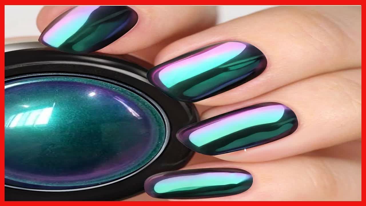 PrettyDiva Chameleon Chrome Nail Powder - Ombre Chameleon Powders Chrome Nail Pigment Mirror Finish