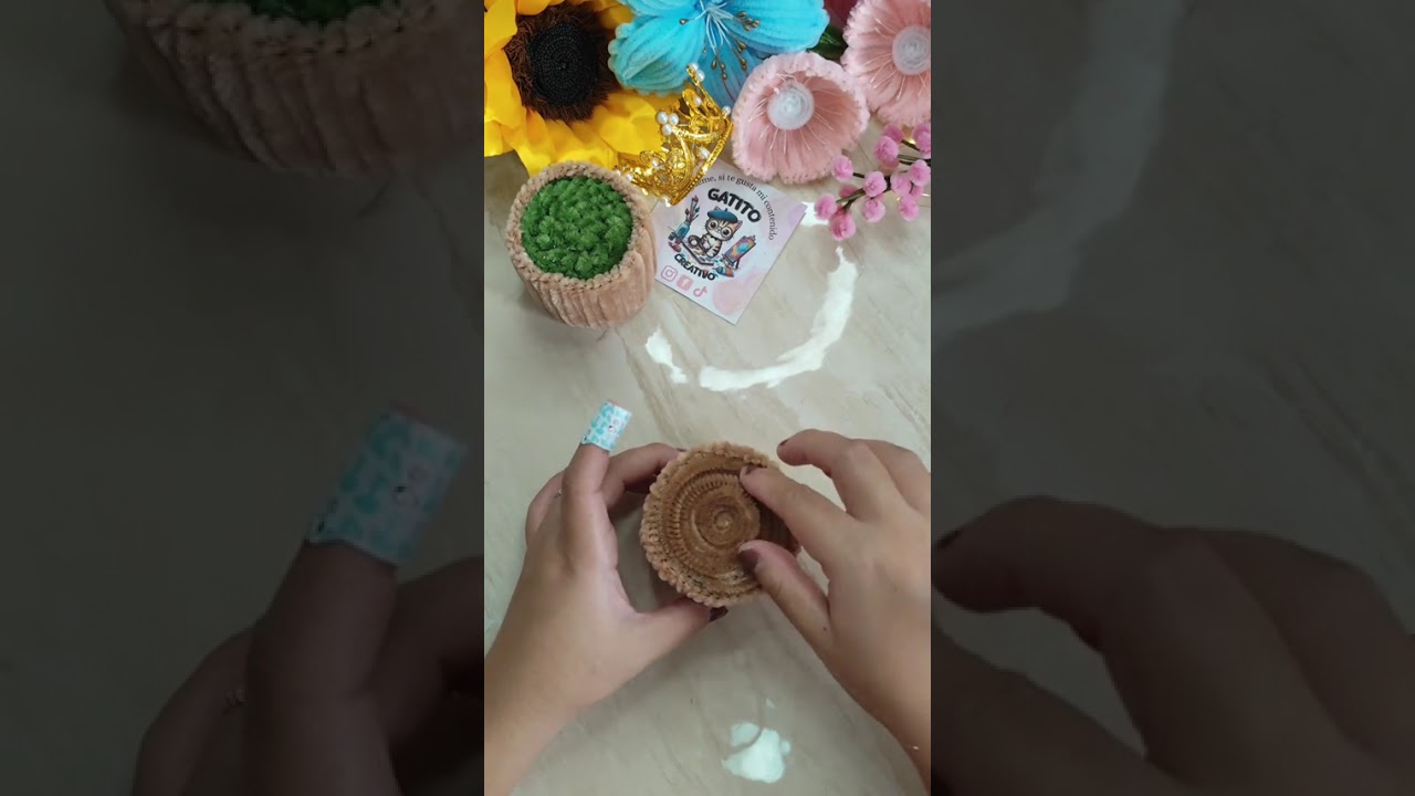 Tutorial de mini macetas de limpiapipas 🫶🏻