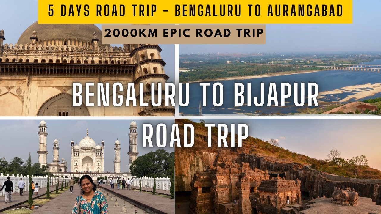 Bangalore to Bijapur/Vijayapura road trip |5 Days Trip: Bijapur,Aurangabad &Ellora Cave |2000KM|Ep 1