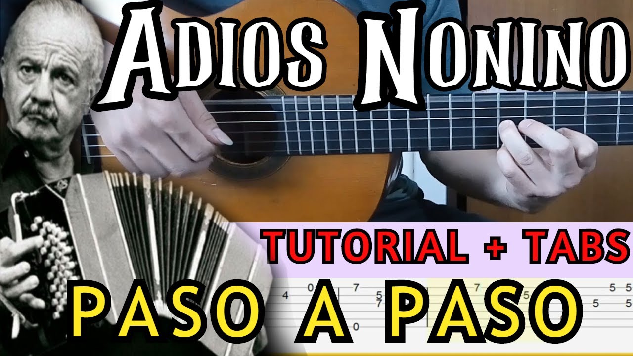 ADIOS NONINO 🎸 Astor Piazzolla (Guitarra Clásica) | Tutorial PASO A PASO |