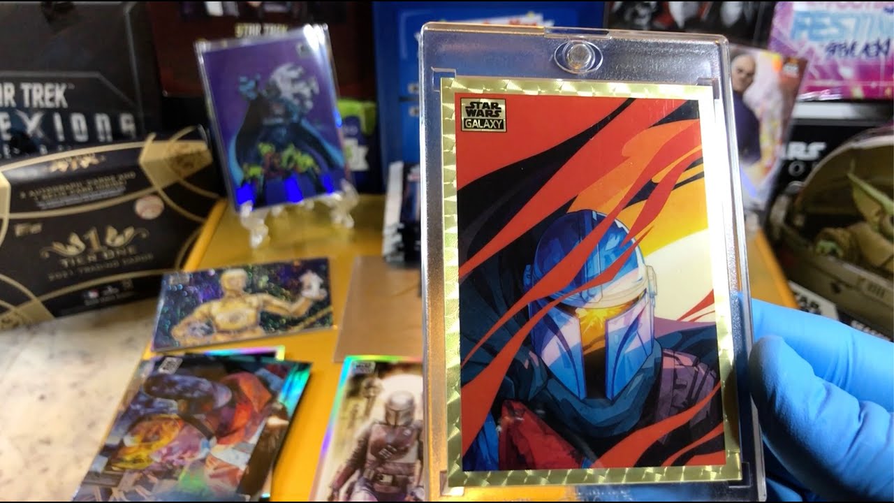 2021 Topps Star Wars Galaxy Chrome Mandalorian Superfractor 1/1 Mando HIT Hobby Hot Box!!!