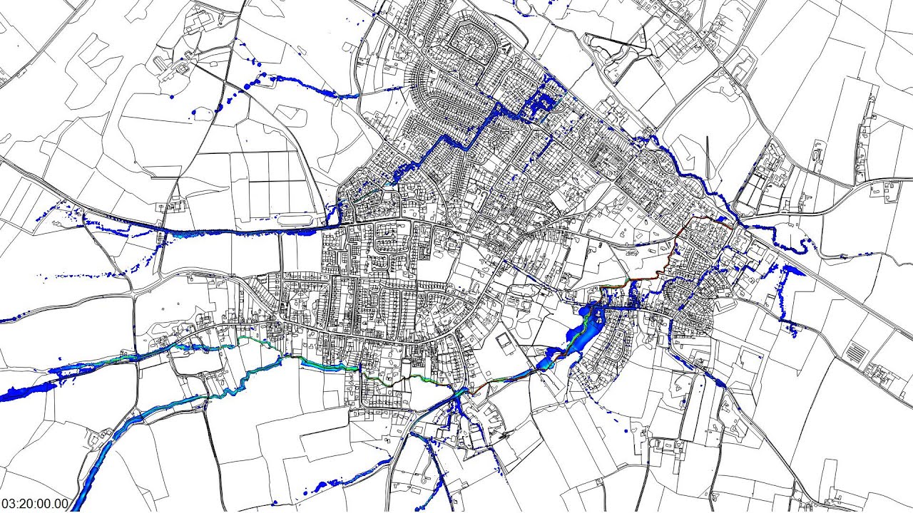 Southwell: 1 in 100 years flood animation