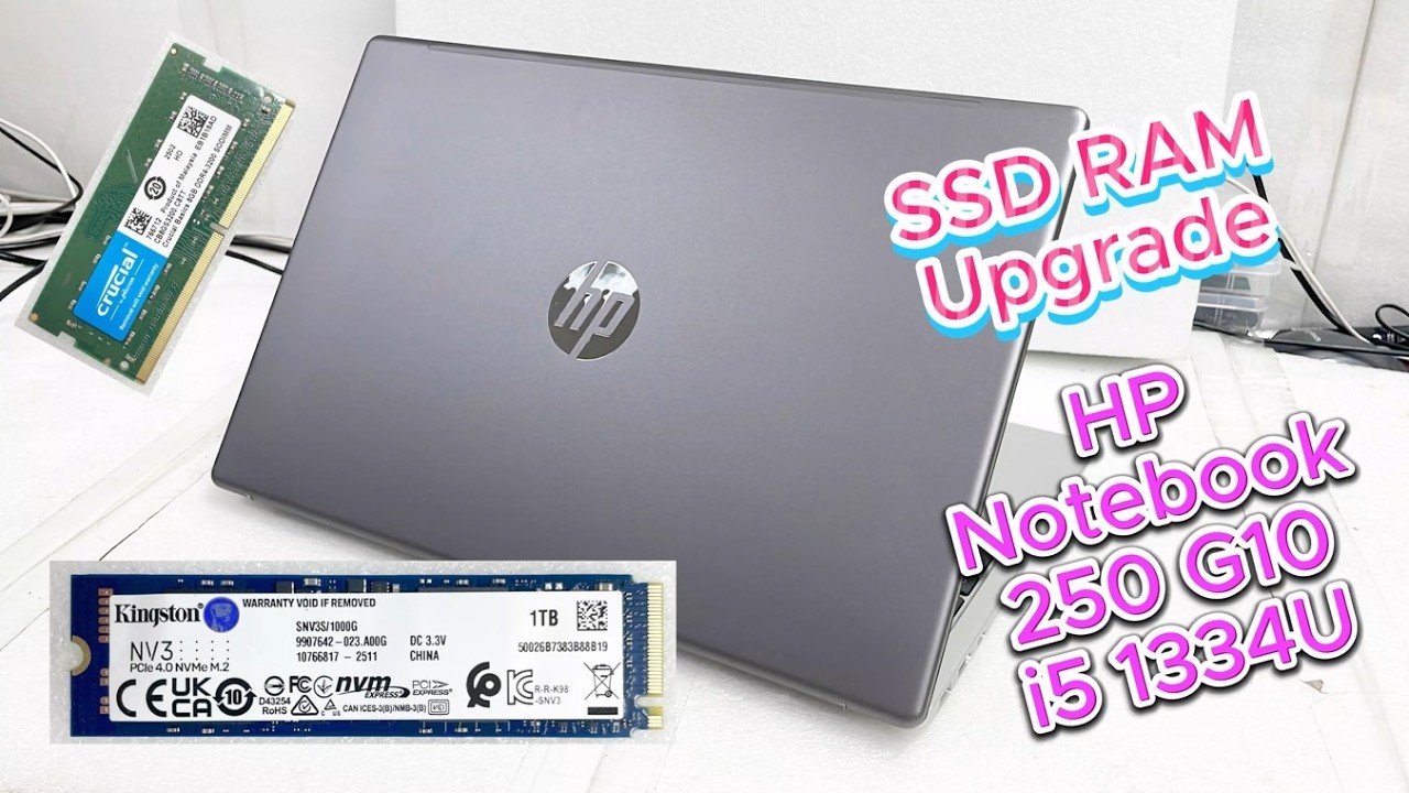 HP 250 G10 i5-1334U SSD & RAM Upgrade | Model 968K6ET | Step-by-Step Upgrade Guide