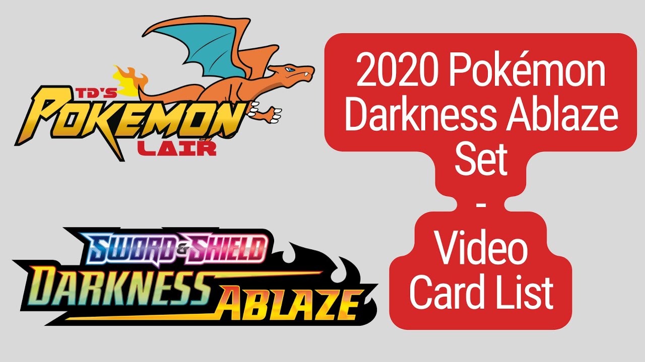 2020 Pokémon Darkness Ablaze Set Video Card List