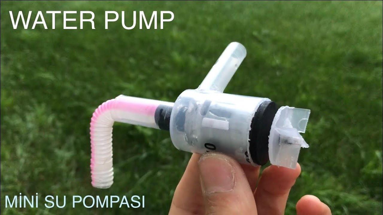 ENJEKTÖR VE DC MOTOR İLE SU POMPASI YAPIMI - WATER PUMP - How to Make a Water Pump - पानी का पंप