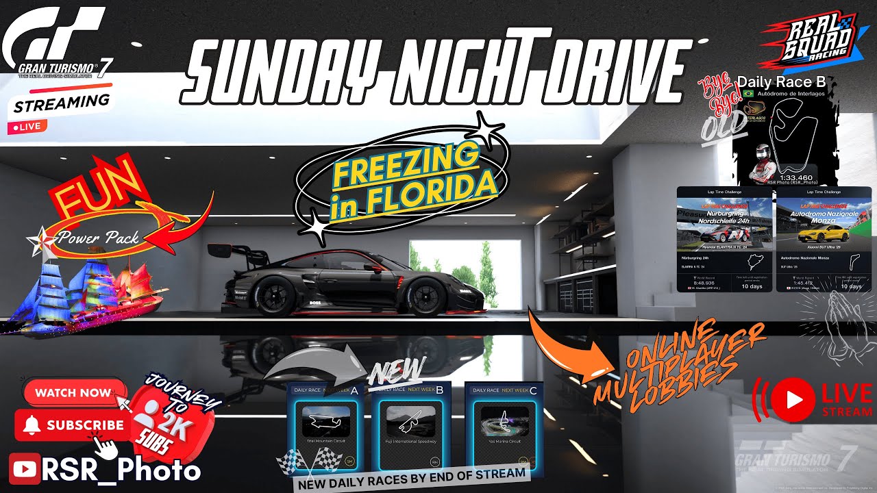 GT7 Gran Turismo 7 Vert ❄️FREEZING FLORIDA🥶NEW Daily Races Soon, Time Trials + POWER Pack! Let’s Go!