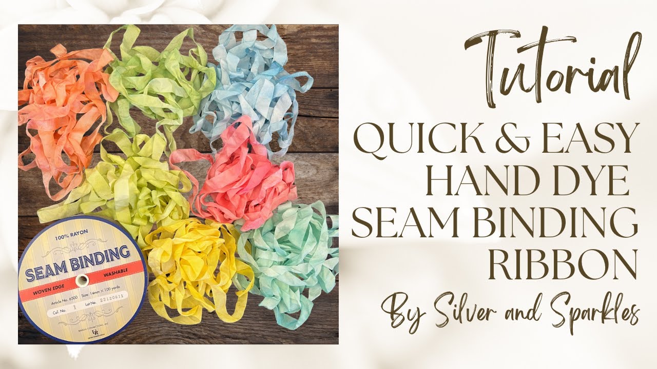 How to&nbsp;Hand&nbsp;Dye&nbsp;Seam&nbsp;Binding! Great to&nbsp;use in your Junk Journal and Paper Crafts! #tutorial