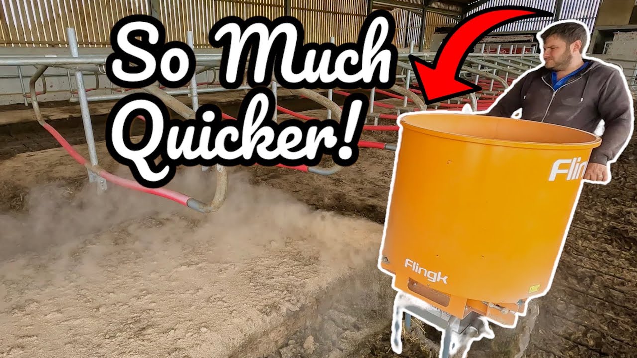 TRYING OUT A NEW SAWDUST SPREADER!! SO MUCH EASIER